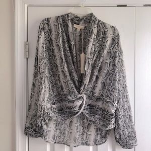 Womens dress snake print blouse